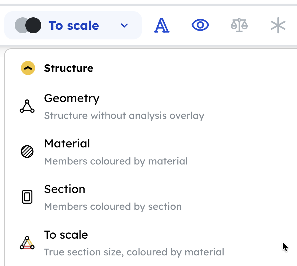 The new To scale option in the diagram list