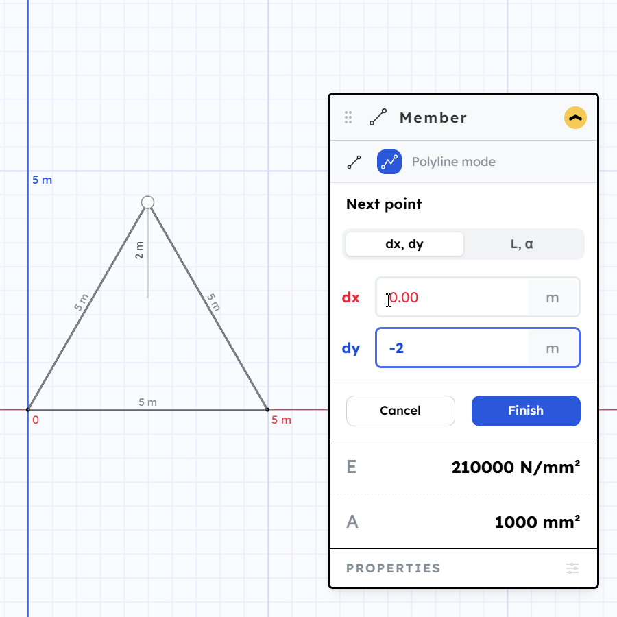 Length and angle input